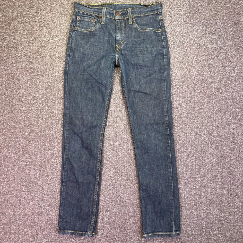 Levis 511 Jeans Men 28x28 Dull Wash Slim Casual Grunge Lightweight Stretch Denim